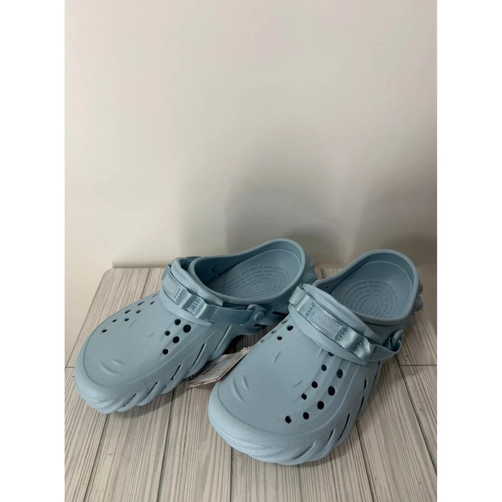 Crocs Echo Clog Light Blue Streetwear Molded Slip On  Mens Size 13 NEW
